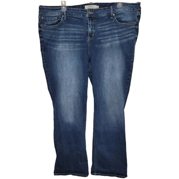 Torrid Denim - Torrid We Swear by the Fit Jeans Womens Size 26T Blue Denim Dark Wash Wide Leg
